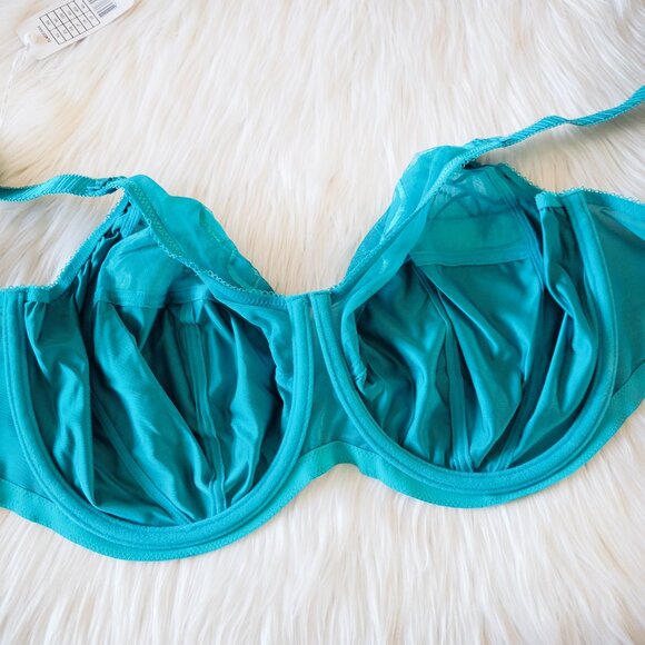 NWT New Elomi Cate Bra Blue / Turquoise Size 40I Underwired - Picture 9 of 11